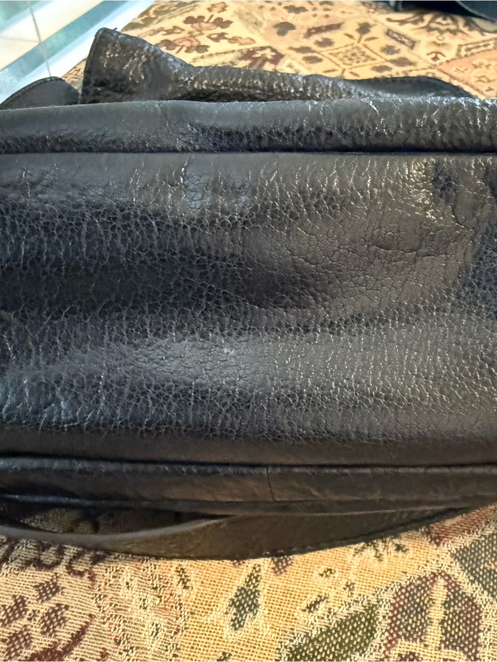 Fossil Peyton Flap Crossbody Black Pebbled Leather – ZB6918 - Picture 16 of 16